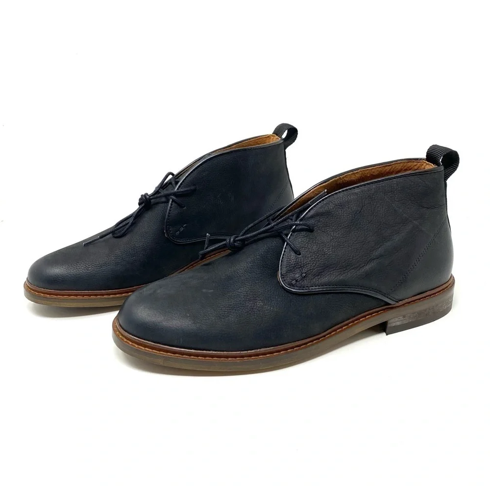 SHOE THE BEAR LEATHER DALTON BOOTS BLACK